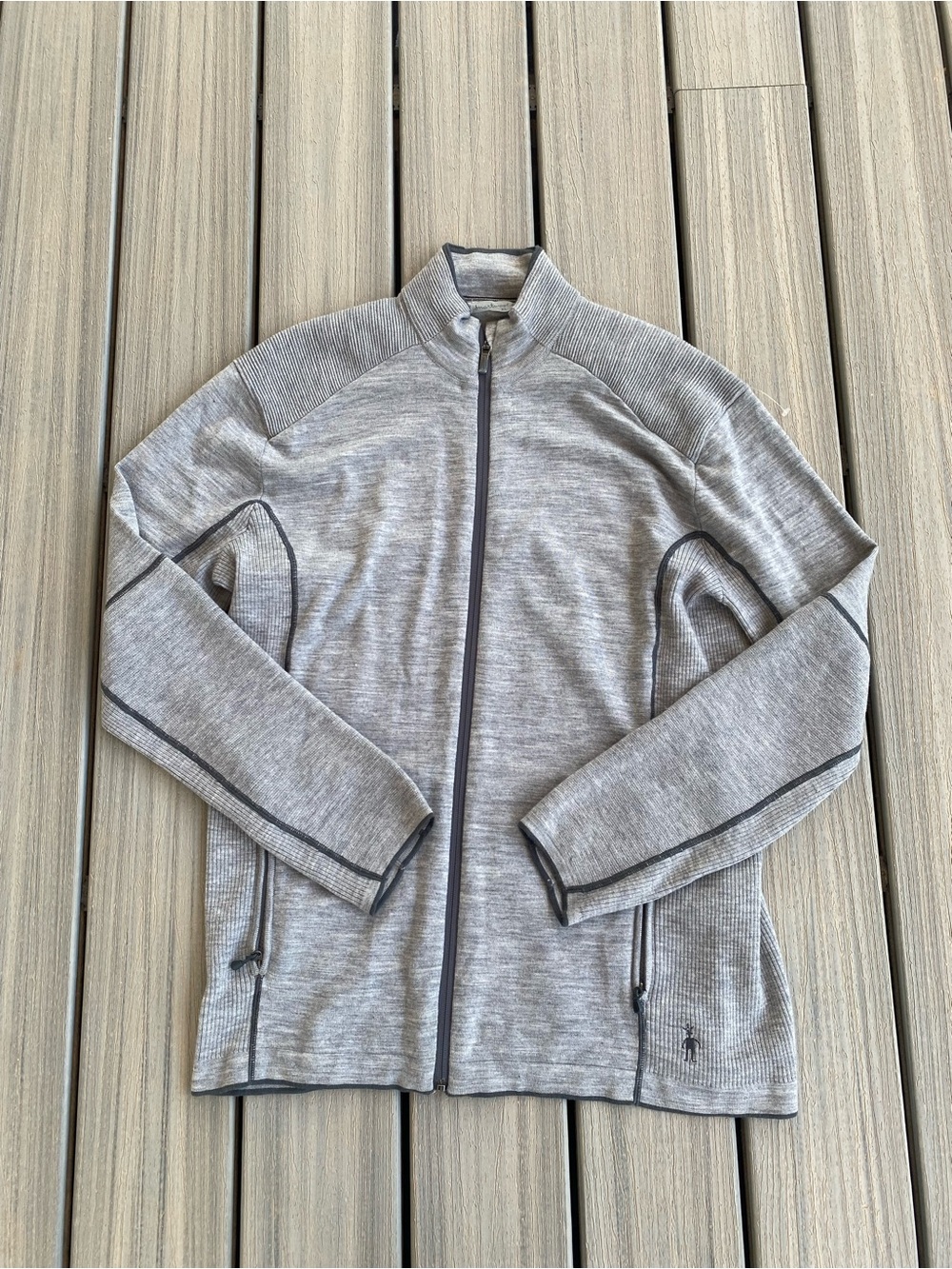 Smartwool Heather Gray Quarter-Zip Pullover Mens XL